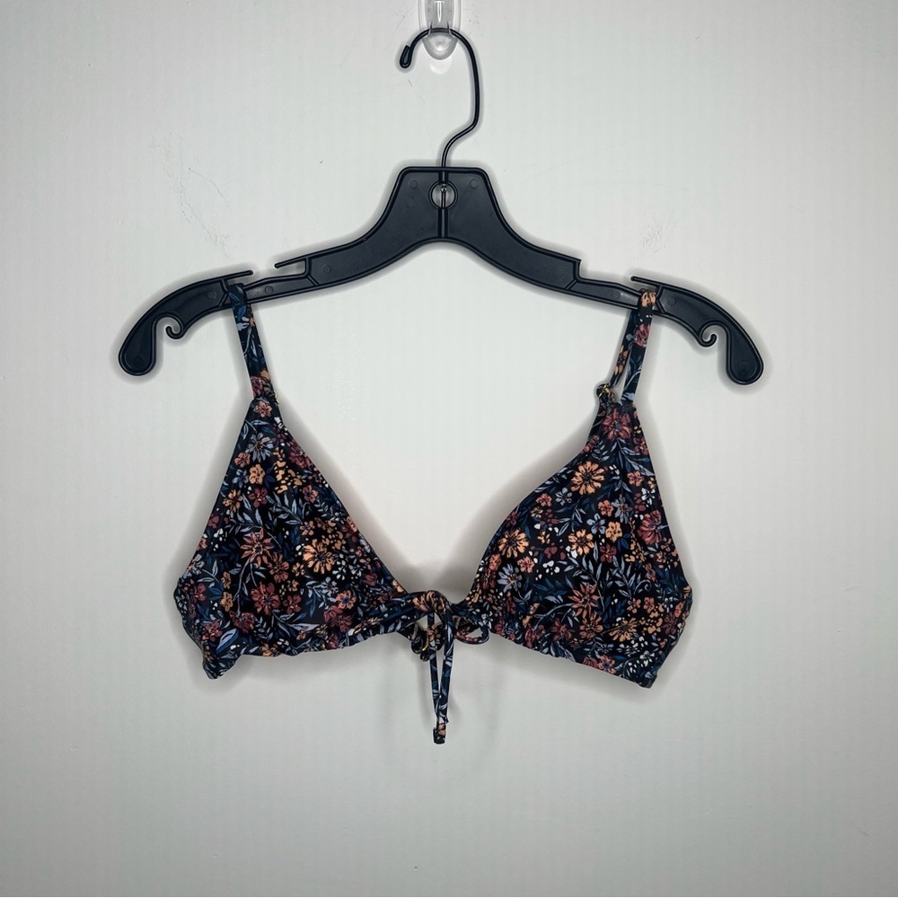 Xhilaration Floral Triangle Bikini Top Size Large - Picture 2 of 8